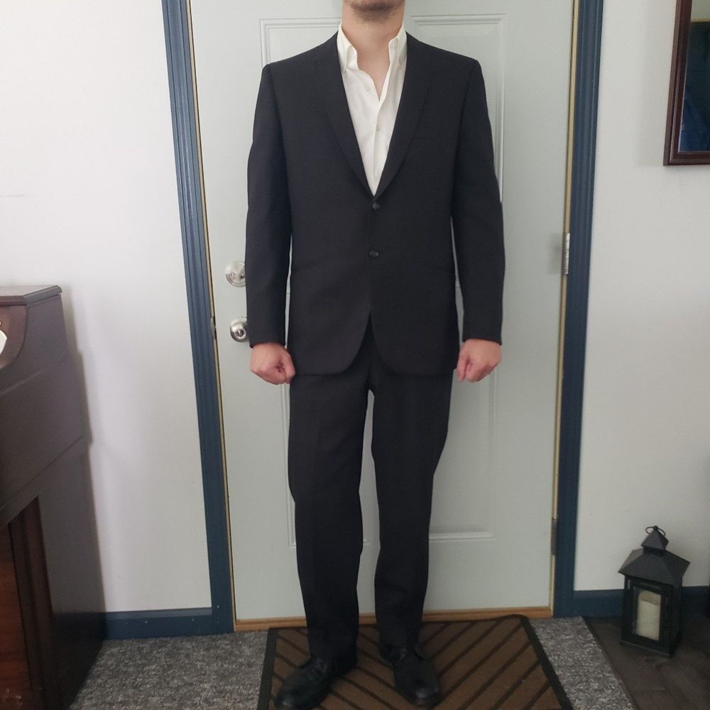 Vintage Chocolate Brown Wool Suit